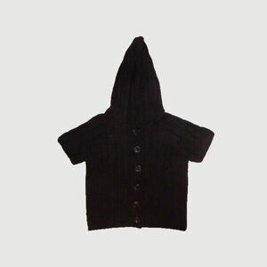 St. John's Bay Cardigan Sweater Hood Short Sleeve